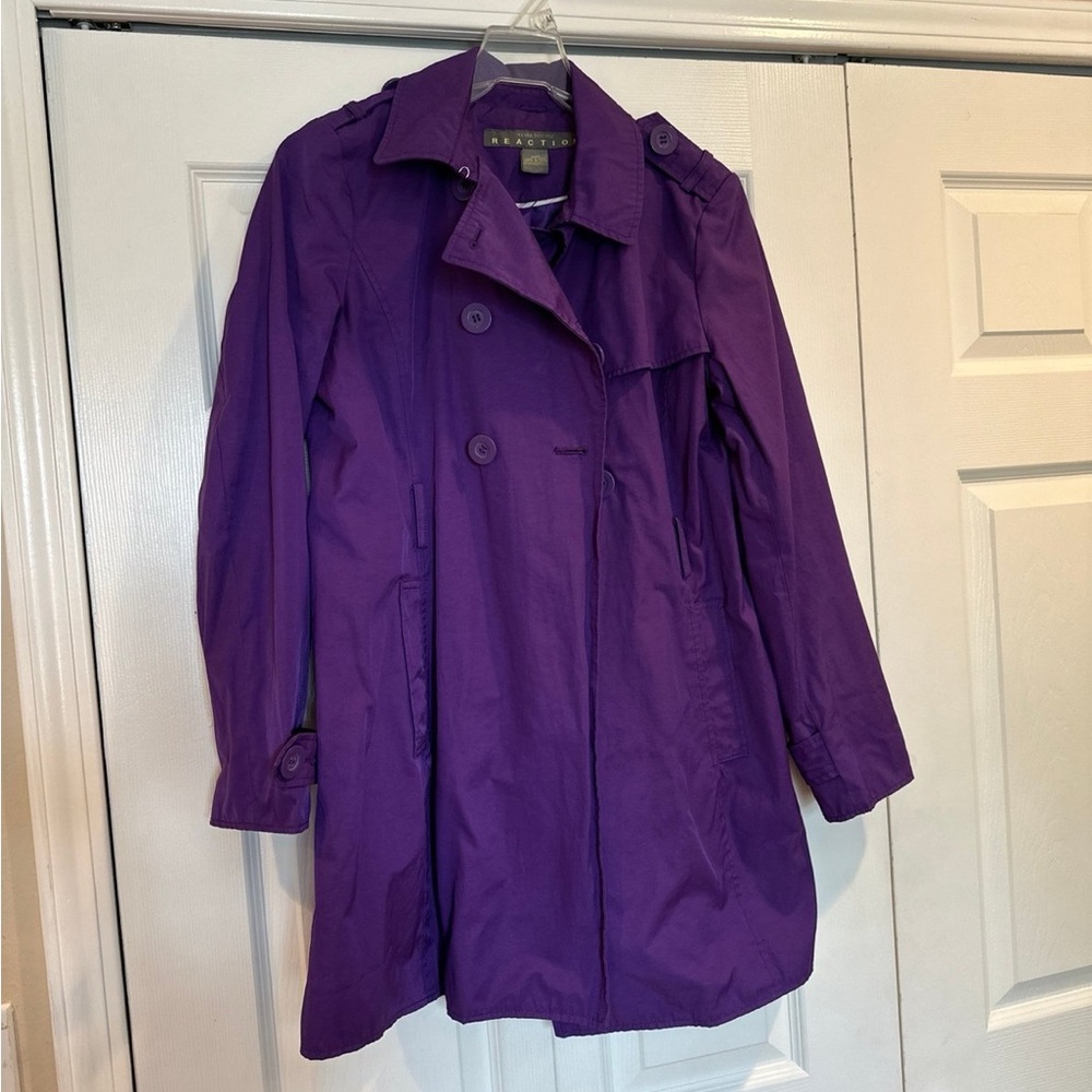 Kenneth Cole Reaction purple womens trench coat